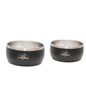 Lunar Dog Bowls - Food & Water Bowl Set - Black