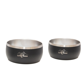 Lunar Dog Bowls - Food & Water Bowl Set - Black