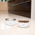 Lunar Dog Bowls - Food & Water Bowl Set - White