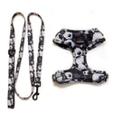 Funk the Dog Harness & Lead Set | Black & White Footballs