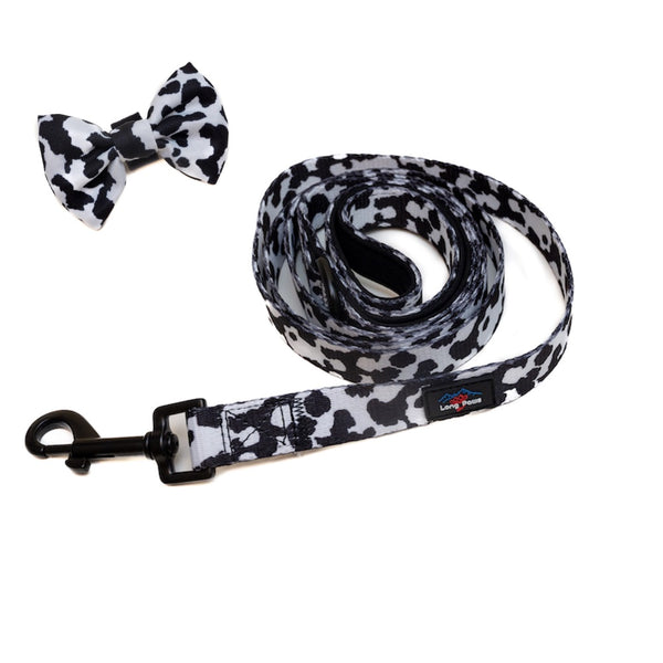 Funk the Dog Lead & Bowtie Set | Cow Print