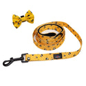 Funk the Dog Lead & Bowtie Set | Mustard Panda | Yellow Leopard