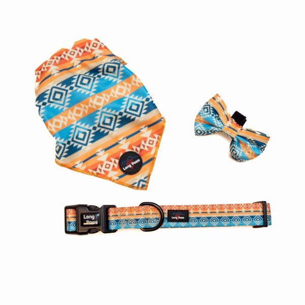 Funk The Dog Bow Tie | Sunrise Blueorange - Long Paws