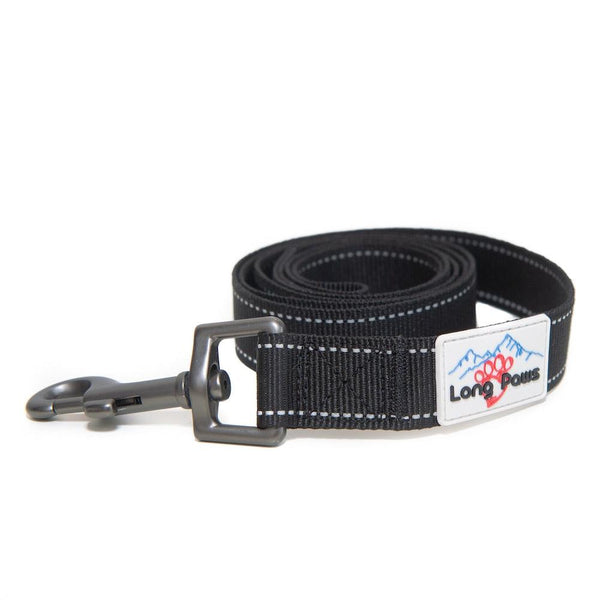 Reflective Dog Leash - Black - Long Paws