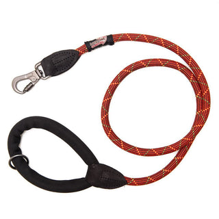 Long Paws Comfort Rope Leash, Locking Clip, Orange